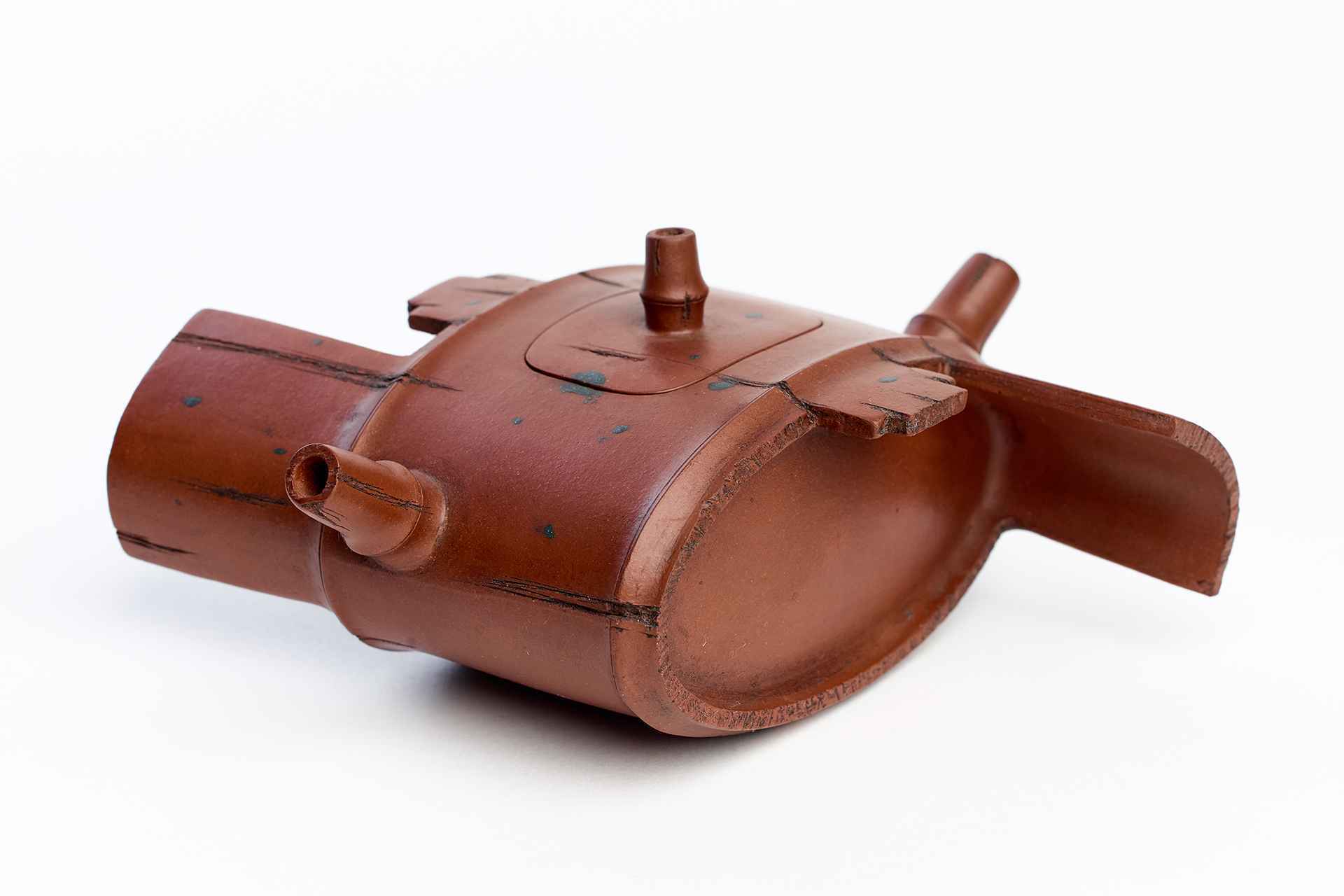 Чайник в виде коленца бамбука с крышкой