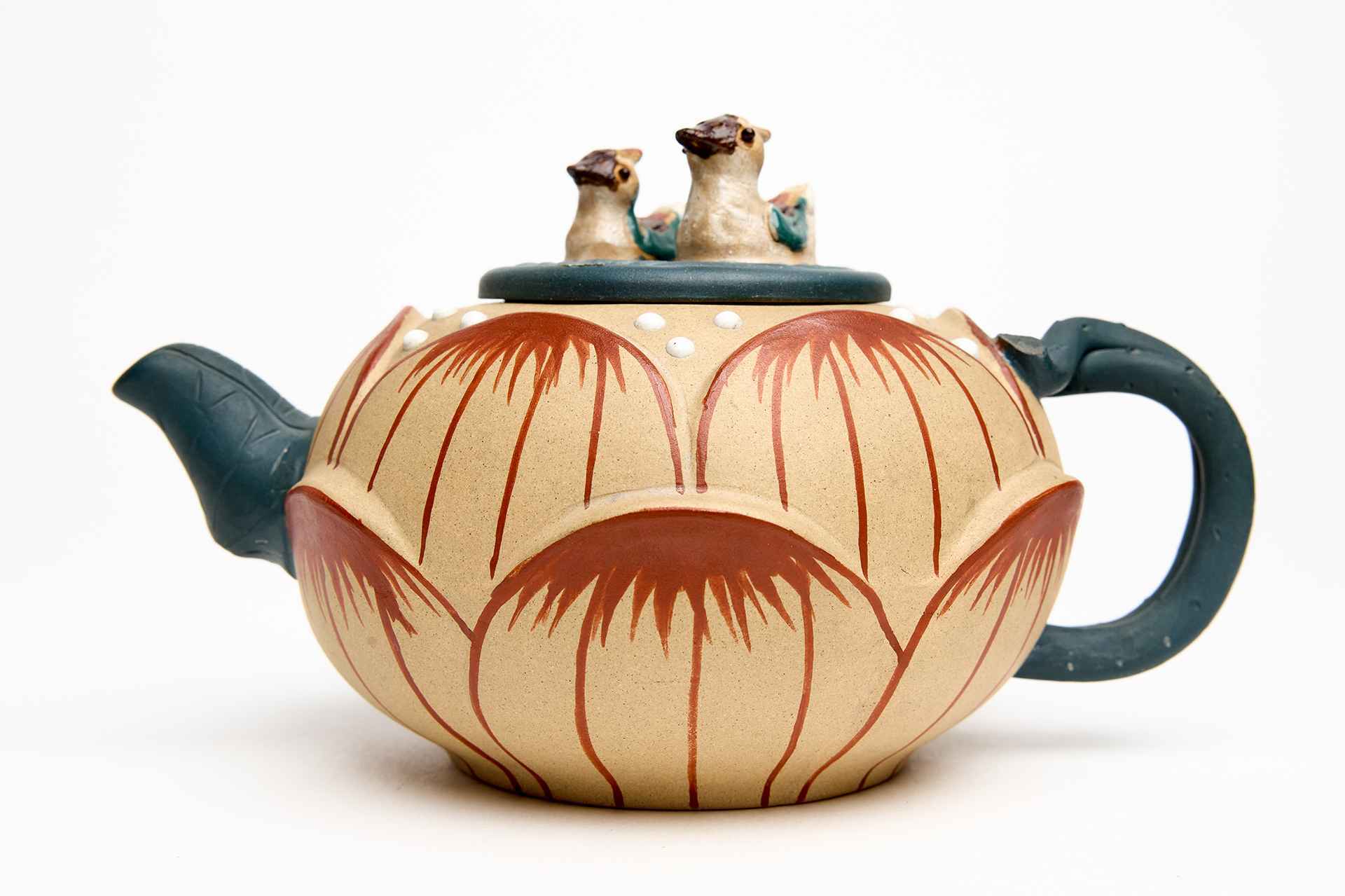 Чайник с крышкой в виде уток-мандаринок