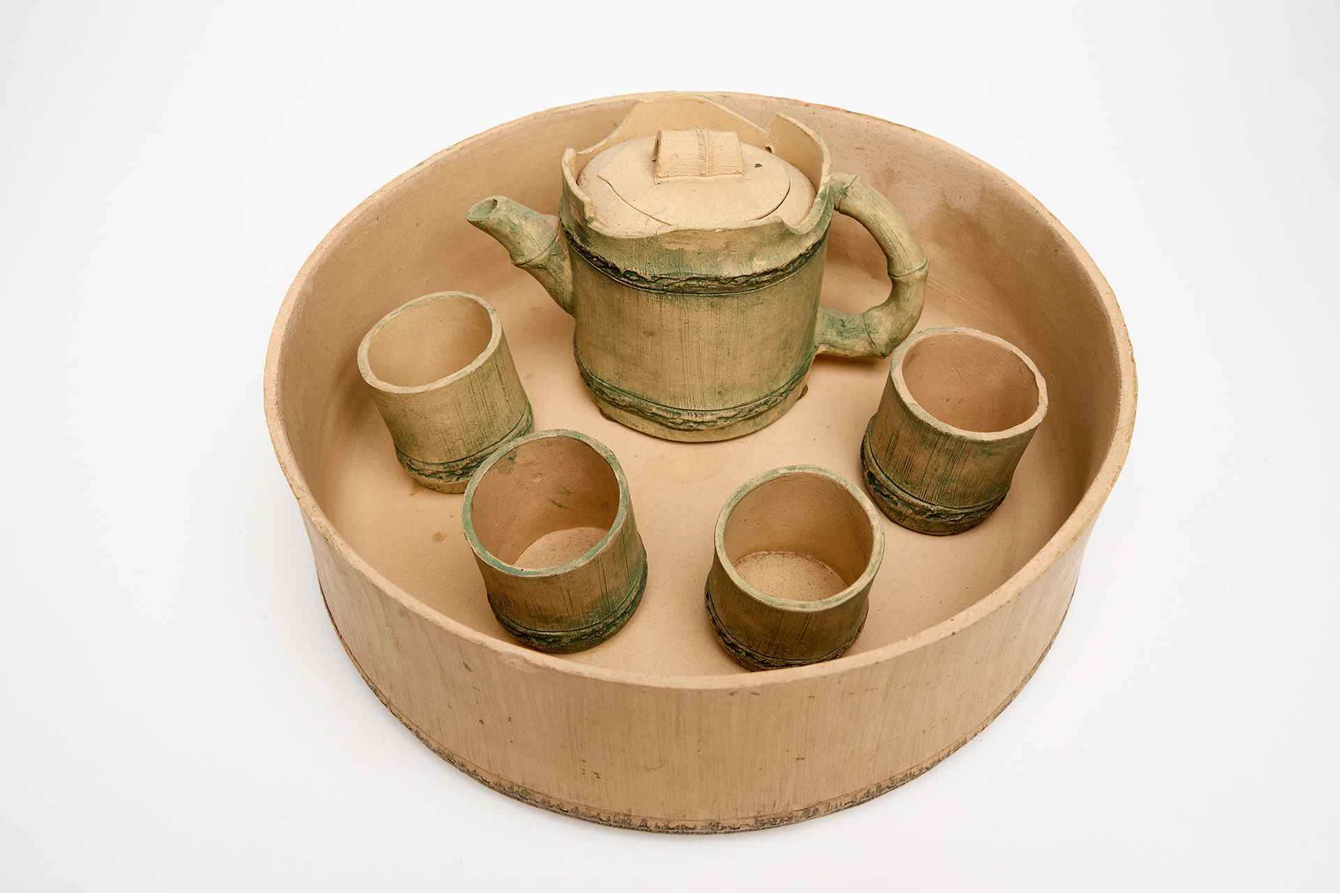 Набор для чаепития в виде бамбуковых коленец